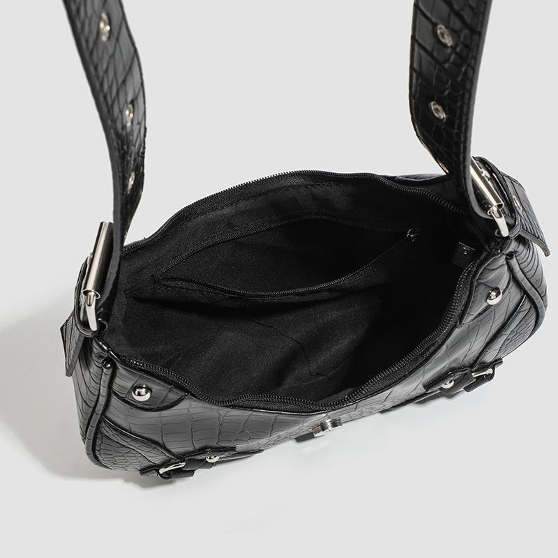 Krokodillemønster Tekstur Utsøkt Underarmsveske Høst og Vinter Høyverdig Retro Allsidig Mote Halvmåneveske Kvinner