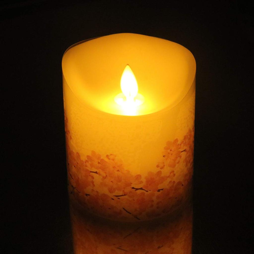 Nihon Candles, Hasegawa Buddhist Altar Candle, LED Candle "Hitotonari" Lotus Design, Stylish, Compact, Offering, 7.5 x 7.5 x 8.5 cm, Product Number: