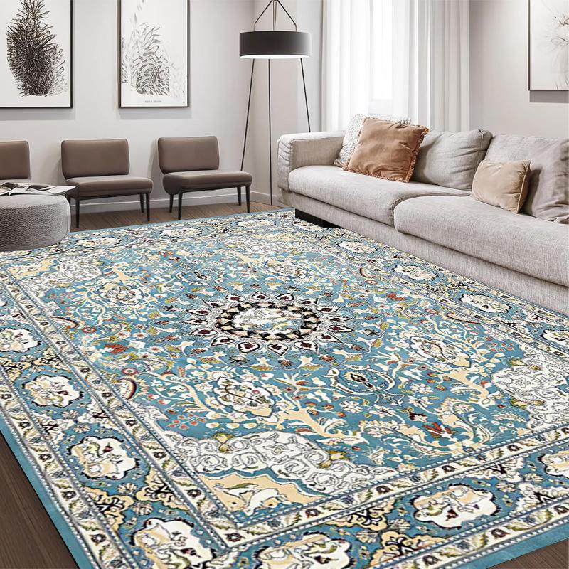 Boho Vintage Washable Non-Slip Area Rug Super Soft Plush Carpet for Living Room Bedroom Classic Decor Floor Mat Cozy Home Decor