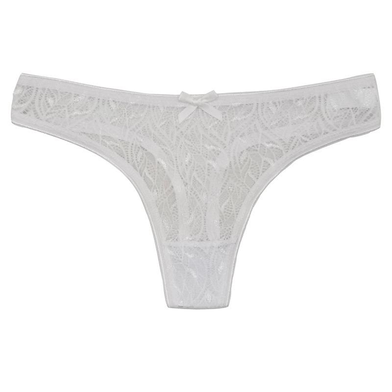 Low-Middle Waist Ladies Thong Panties, Non-marking Comfortable Breathable Women's T Pants Lace Sexy Women's Panties