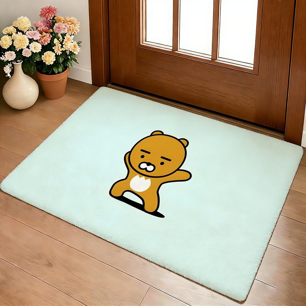 Anime L-LINE F-FRIENDS Floor Mat Cozy Flannel Soft Thick Non-Slip Mat For Living Room Bedroom Kitchen Decor Rugs