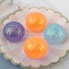Clear Steamed Bun Toy with Glitter Stress Relief Slow Rising Simulated Bun Sensory Toy Relaxation Soft Stress Ball Bun Squeeze Fidget Toy