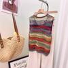 Vest Hollow I-shaped Suspender Knitted Vest Women's Summer Sleeveless Top