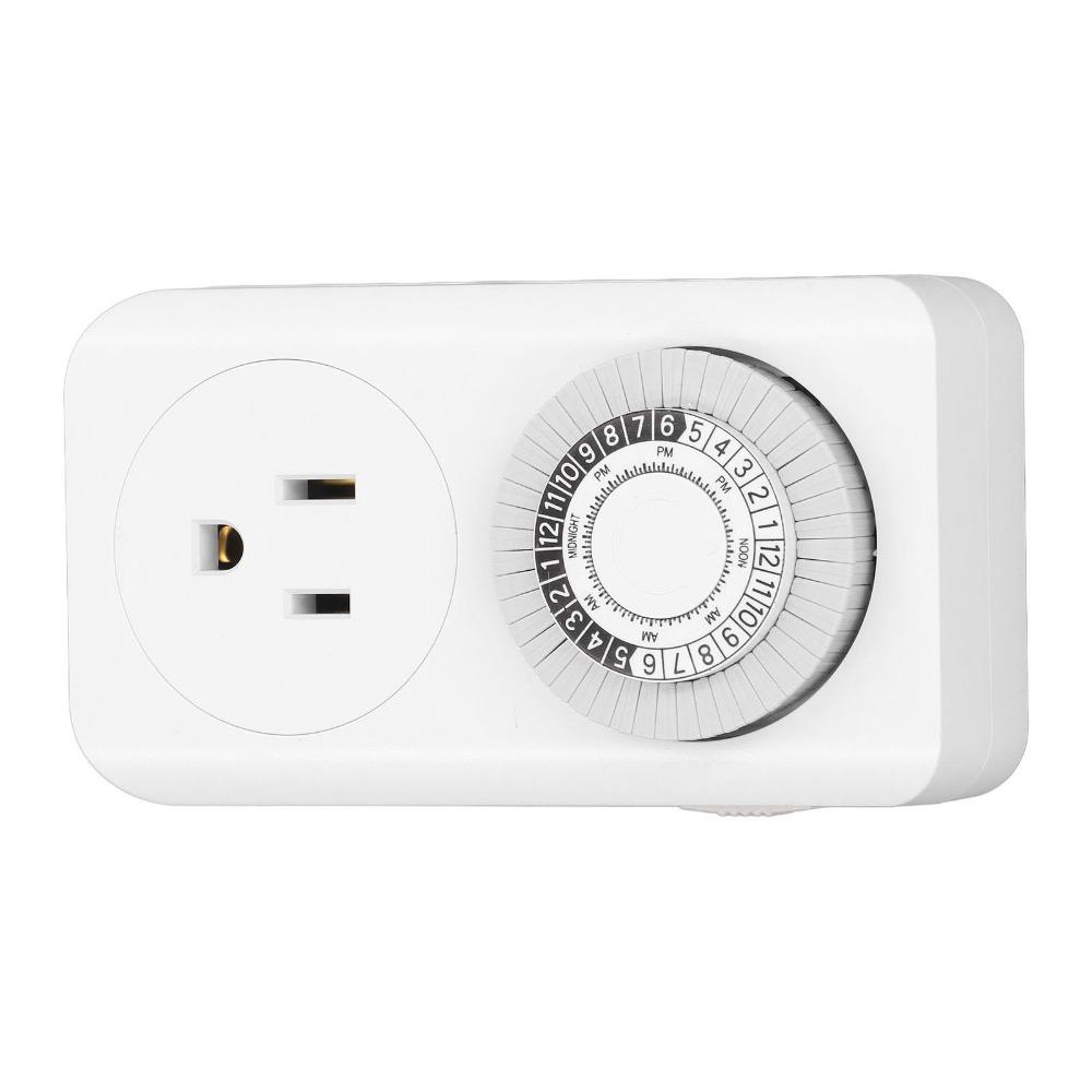 Portable Plastic Timer Socket Timing US 125V Timing Switch Intelligent Automatic Power Controller Daily Use