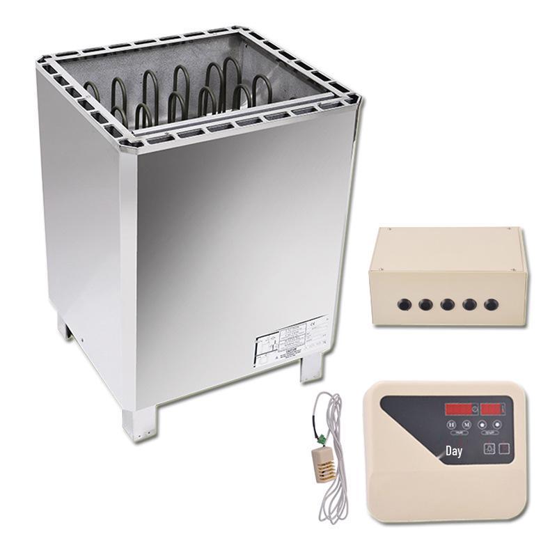 "Commercial Stainless Steel Sauna Heater with Digital Display and Stones”