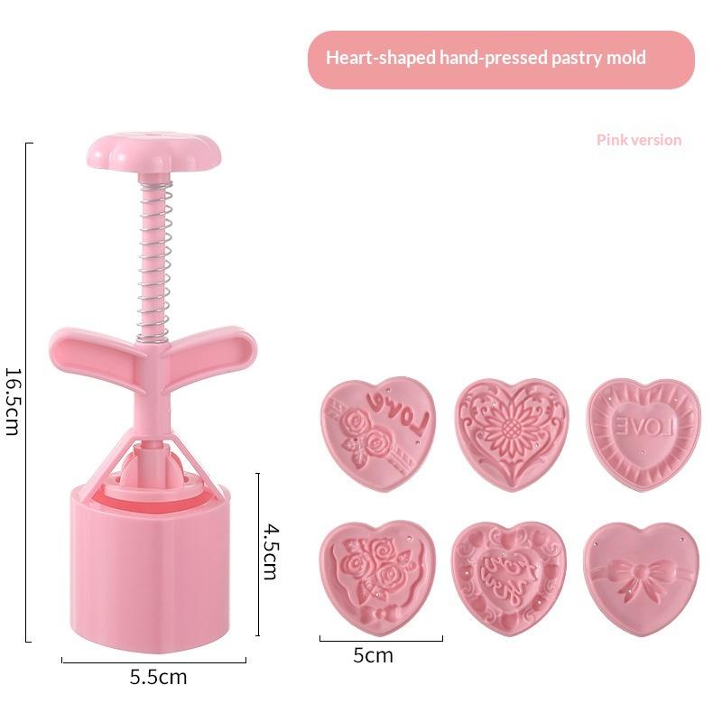 

1 Набір Штамп для Печива на День Святого Валентина Квіткова Форма для Місячного Пирога Весняна Випічка Інструмент для Прикрашання Торта Ручний Тиск Домашній DIY Форма для Випічки Love