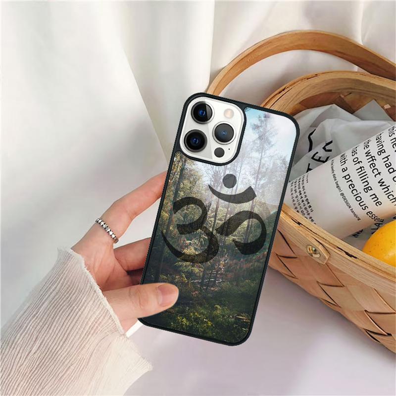 Aum om Namaste Symbol Zen Yoga Phone Case For iPhone 17 Air 16 15 14 11 12 13 Pro  MAX Plus coque Cover Shell