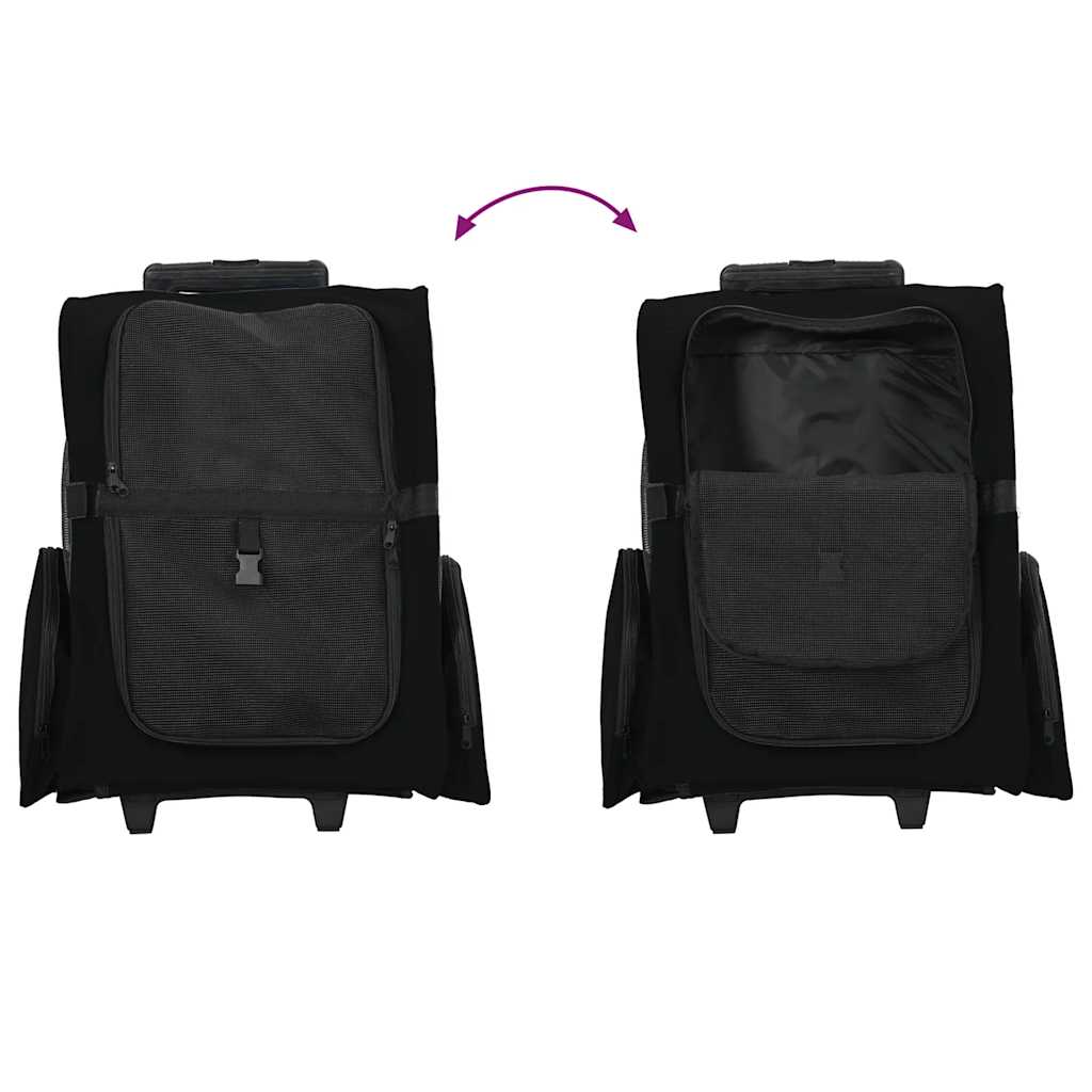 3 in 1 Pet Trolley Black 48 x 32 x (57 106) cm Oxford Fabric