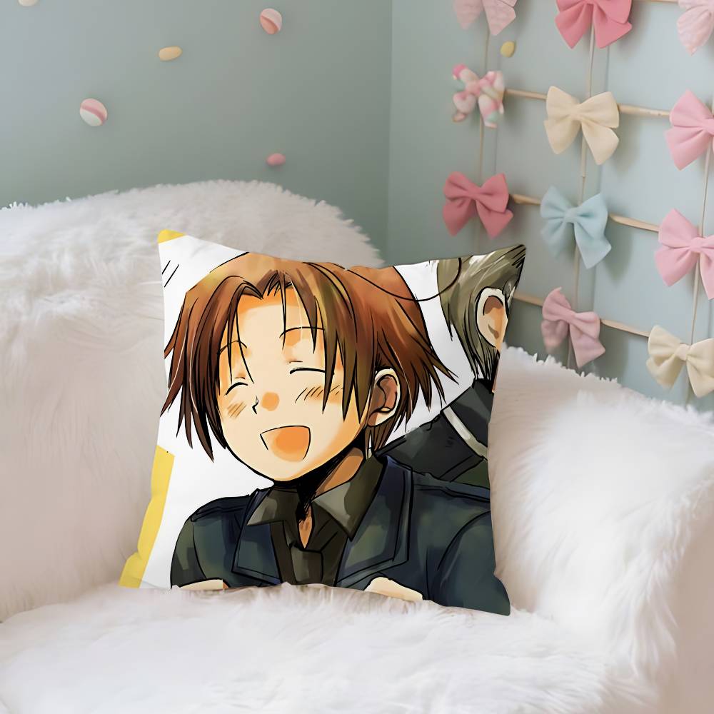 CuteHhetalia World StarsS Funny Case Plush Fabric Soft Pillowcase Double Sided Print Cushion Cover Household Gifts