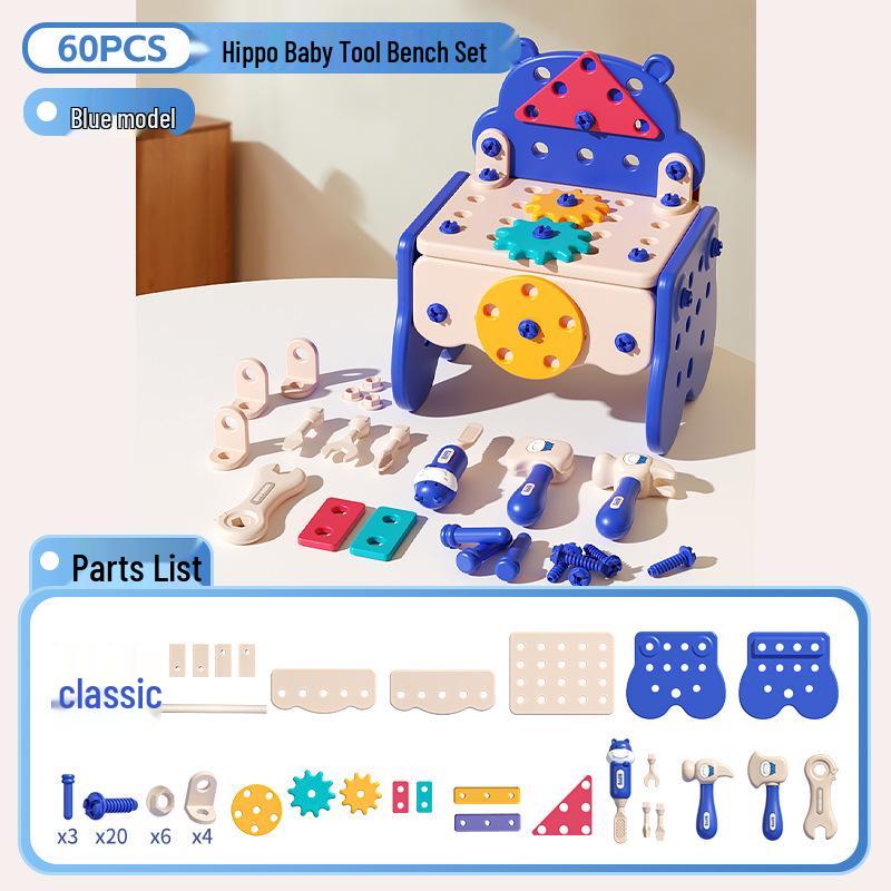 Kids' Pretend Play Repair Tool Box with Electric Drill and Screws