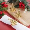 5Pcs Christmas Napkin Rings Set Xmas Tree Ornaments Creative Napkin Buckle Christmas Banquet Home Kitchen Dinner Table Decor