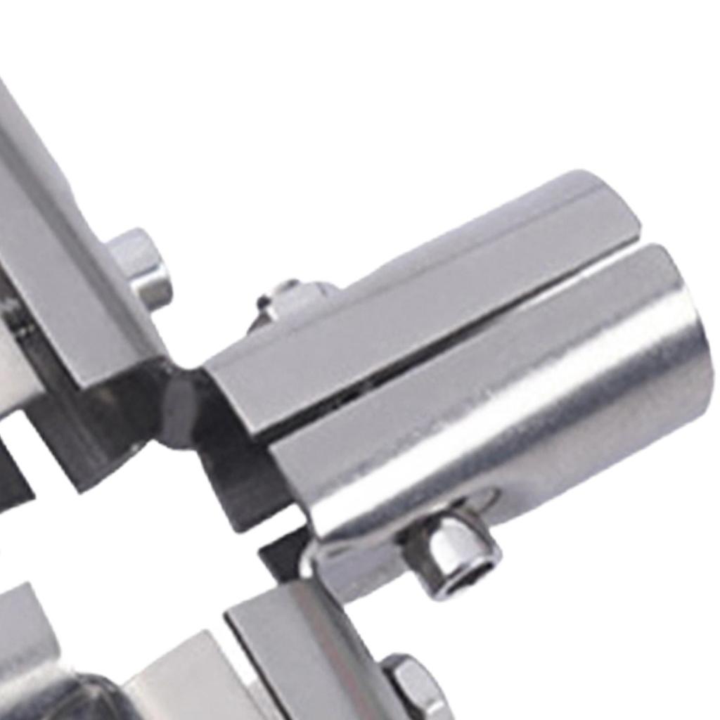 Stainless Steel Tube Connector Tube Clamp Connector for Cabinets Shelf Frames Drying Racks Round Pipe Connection Containers