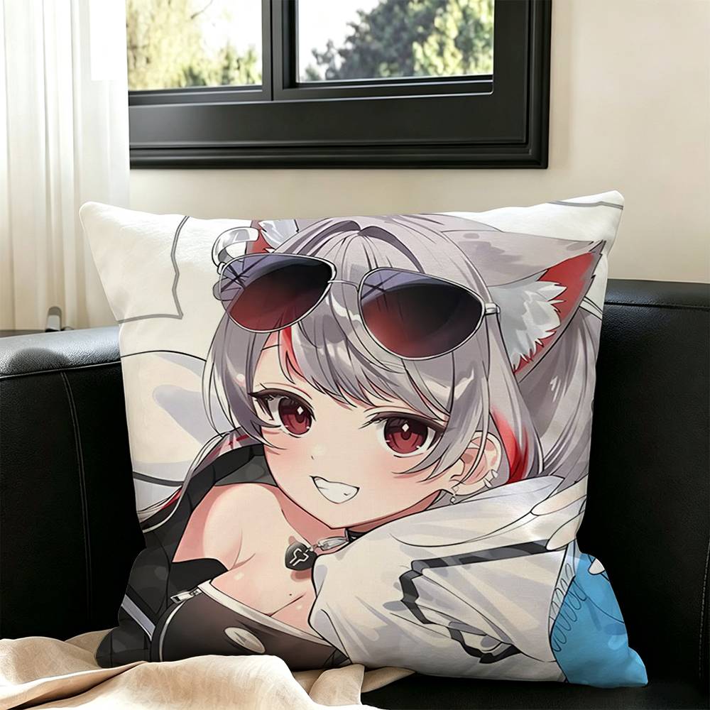 Neneko Mashiro-oo Square Double-Sided printed Pillow Case Bedroom Bedside Pillow Sofa Cushion Cover