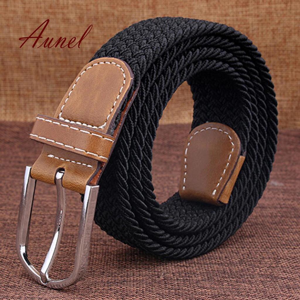 Mens Casual Classic Pin Buckle Durable Belt Stretch