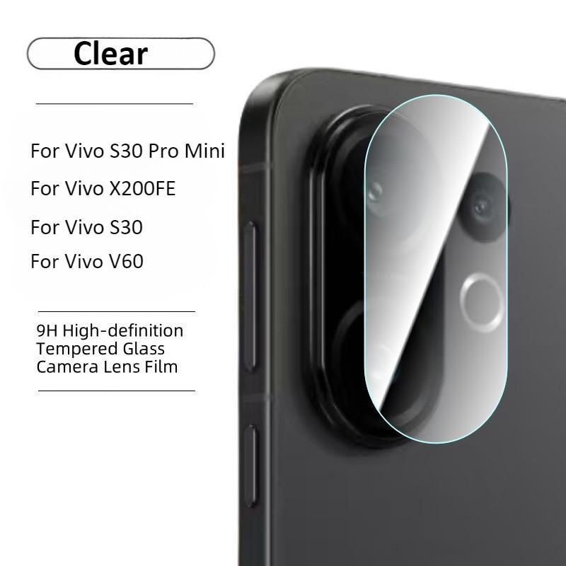 

For Vivo X200FE V60 S30 Pro Mini Clear Matte Frosted Anti-spy Tempered Glass For Vivo x200fe v60 s30 s30pro mini Metal Ring Camera Lens Film For Vivo V60