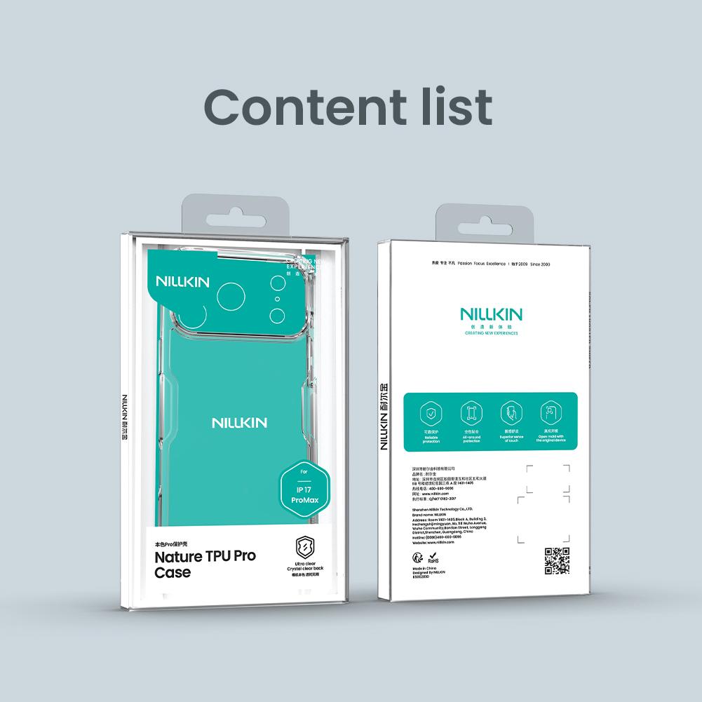 NILLKIN For iPhone 17 Pro Max Air Case Nature TPU Pro Transparent Soft Silicon Cover Clear Case