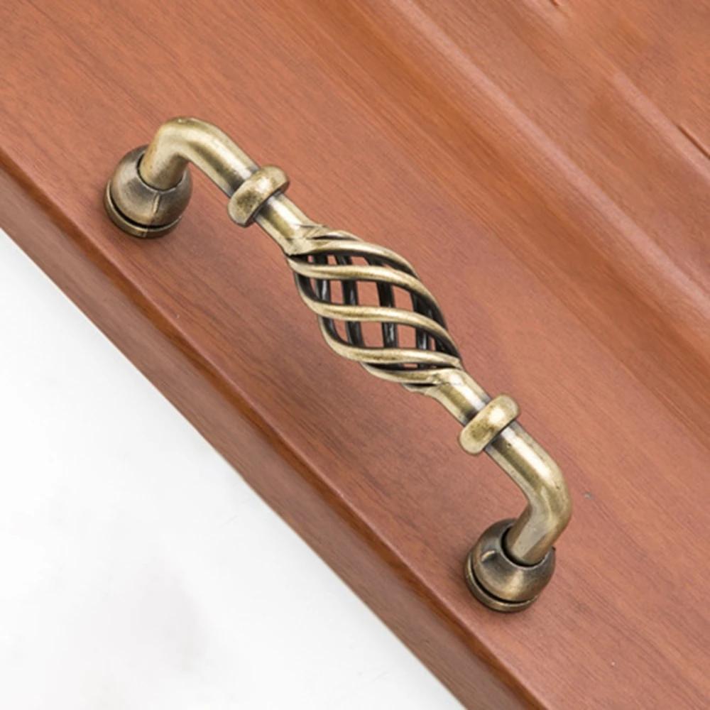 Antique Bronze Birdcage Home Hardware Cupboard Wardrobe Handle Pull Drawer Knobs Door Knob Furniture Handles Cabinet Pullers