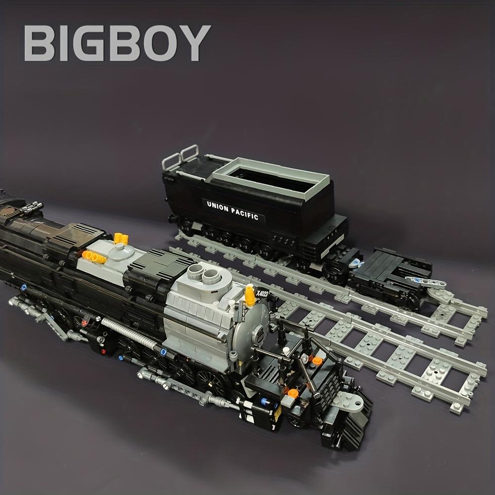 Building Blocks City Traffic Series BIGBOY Steam Train Model Creative Educational Puzzle Toy for Boys and Girls, 1608 Pieces