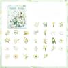 60 Pcs Plant Flower Cluster Stickers Junk Journal Creative Stationery DIY Decorative Stickers Scrapbook School Supplies