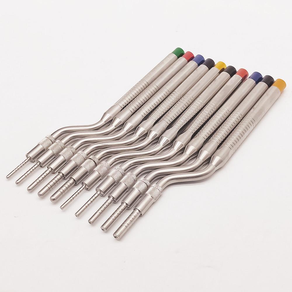 Outil d'ostéotome d'implant dentaire, outil de levage de Sinus dentaire, pointe courbée, poussoir de laboratoire dentaire, outils de dentiste