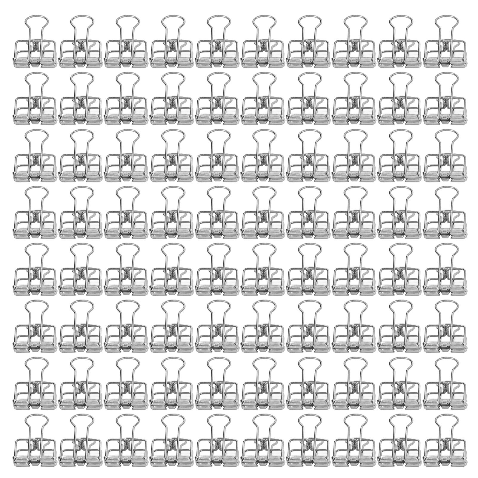 

80 Pcs Binder Clips 19mm Powerful Clamping Force Durable Metal Multicolor Paper Binder Clips for срібний