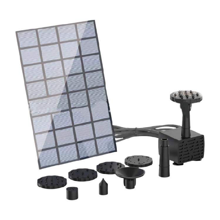 

Power Saving Solar Fountain Pumps Sun Activated Unit 160L/H 2.5W For Exterior Displays Featuring Easy Assembly 1