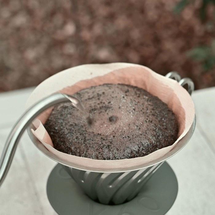 Hario V60 Metal Dripper 1-4 Cups Silver O-VDM-02-HSV Hairline Silver