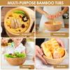 Bamboo Fruit Salad Bowl Japanese Style Rice Bowl Large Capacity Ramadan Tableware Cooking Kitchen Utensils Bamboo Soup Bowls