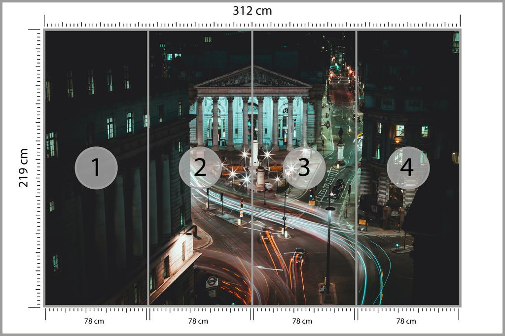 Photomural London At Night Structural Vinyl 312x219