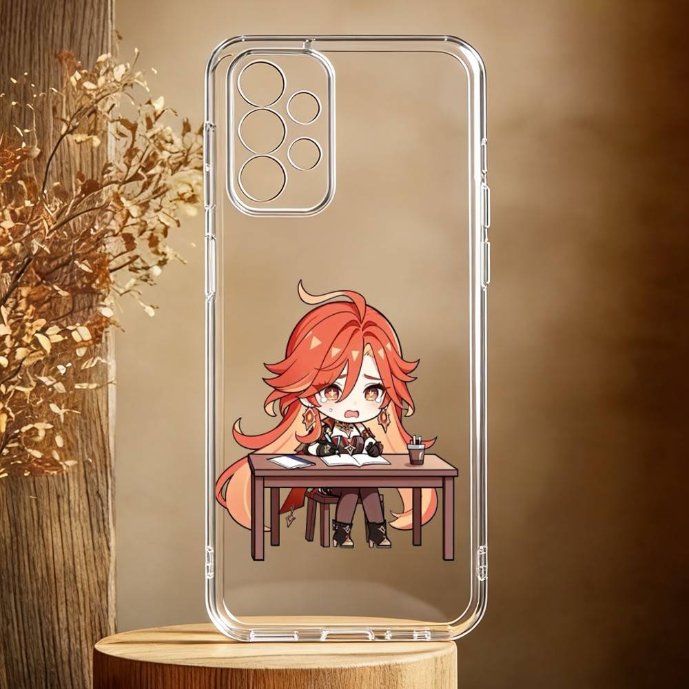 G-Genshin M-Mavika Phone Case For Samsung Galaxy A71,A70,A52,A51,A40,A30 Transparent Cover