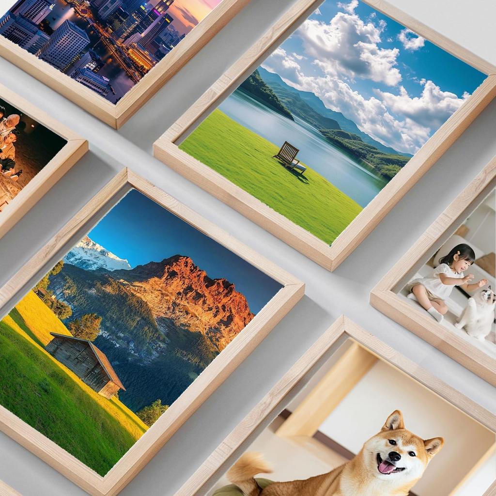 Compatible with Amber M100/M200 4x6 Photo Printer 80 Sheets Photo Paper & 2 Ink Cartridges Refill,Waterproof/Antioxidant/Non Fading,for DHP512/DHP513