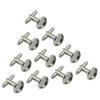 10pcs Round Bezel Setting Base Formal Cufflink Silver DIY