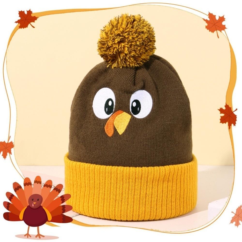 Windproof Turkey Hat Thickened Warm Pullover Hat Funny Knit Beanies Thanksgiving Party