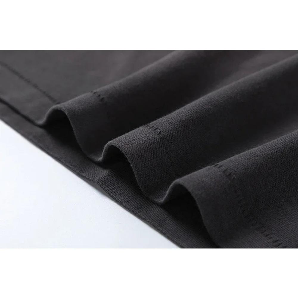 Summer Fashion Heavyweight Retro Men's English Letters 100% Cotton Printed Round Neck High-quality Casual Fitness Street T-shirt