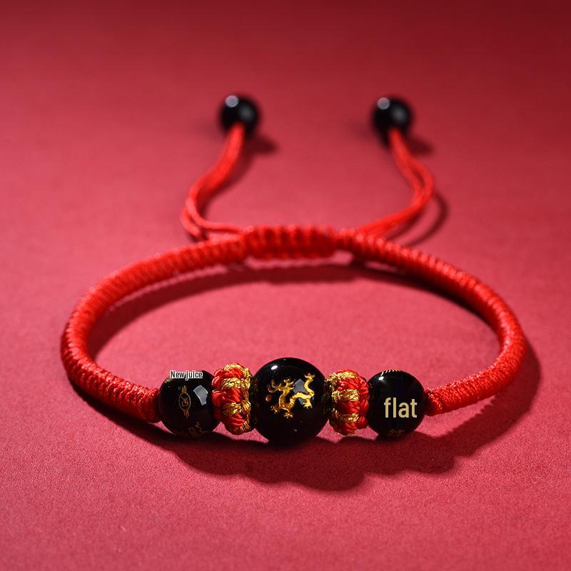 2026 Jahr des Pferdes Rotes Band Armband: Handgeknüpftes Rotes Seil für Tai Sui, Pferd, Ratte, Ochse und Hase