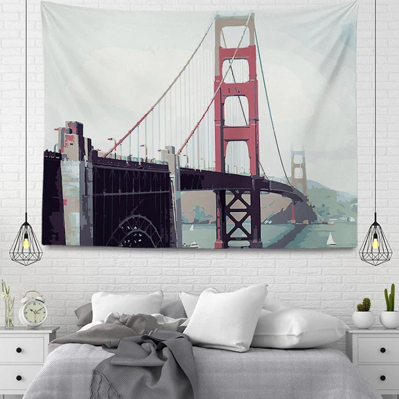 Мультфильм переулок уличного узора гобелен украшение стены дома гобелен офис гостиная — фото 19