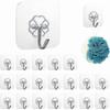 20pcs Clear Adhesive Hook Stickers Bathroom Wall Hooks Waterproof Towel Rack for Bedroom Bathroom Kitchen Ceiling Hanging Bathrobe
