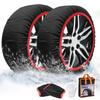 Leehuwai Cloth Tire Snow Socks for Two Drive for Light Easy No Jacking Low Low Winter Snow Snowy Icy Emergency Compatible with Chains, Wheels,