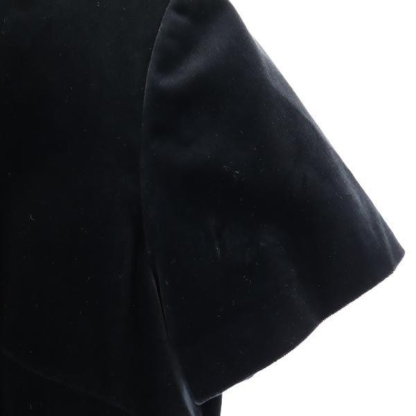 BALENCIAGA made in Japan Short sleeve Velor-like one piece 40 black Women Used
