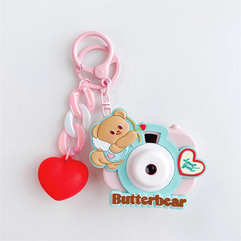 Little Bear Naughty Cool Pants Cartoon Keychain: Cute Couple & Bestie Bag Charm