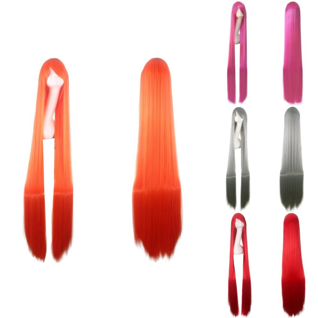 120-150cm Long Straight Cosplay Wig For Men And Women Multi-colored Anime Hair