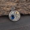 London Blå Topas Anheng, 925 Solid Sterling Sølv Edelstenssmykker, Håndlaget Anheng, Til Thanksgiving
