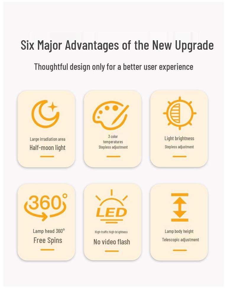 Aluminum Alloy U-Shaped LED Eye Protection Floor Light for Microblading, Manicure, Eyebrow, Eyelash, and Night Use