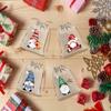 12PCS Christmas Linen Gift Bag Set, Santa Drawstring Bag, Perfect for Holiday Party Gifts and Jewelry Storage, Perfect for Christmas