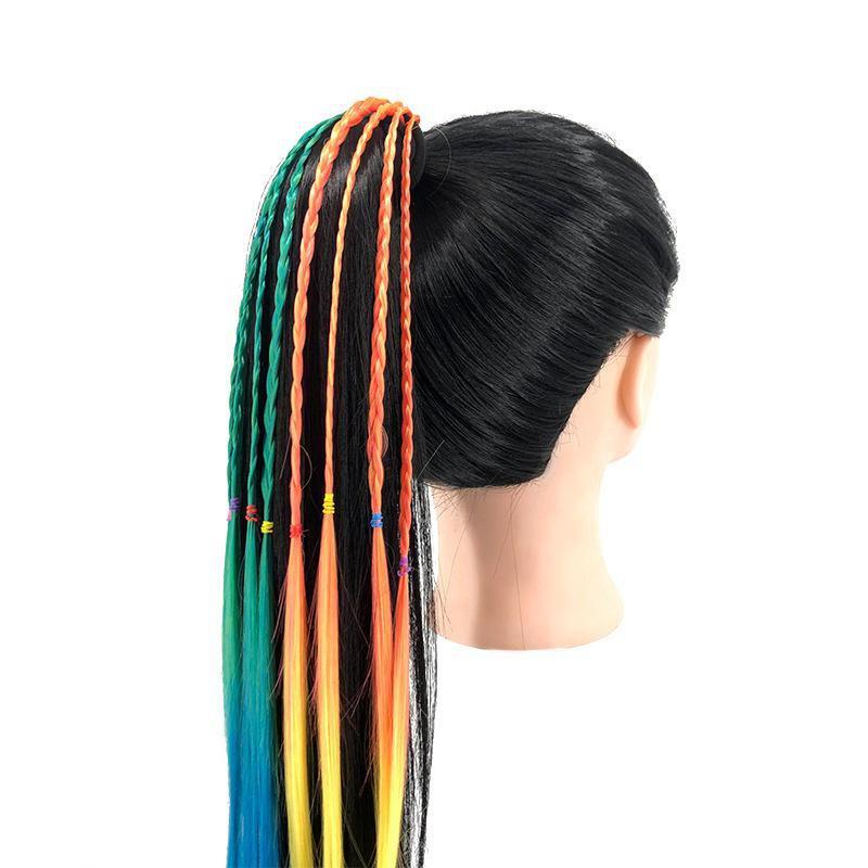 1pcs Simple Kid Elastic Hair Band Rubber Band Hair Accessories Kids Wig Headband Girls Twist Braid Rope Headdress Child Gift