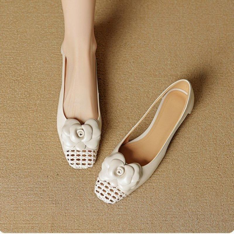 Flower Women Flats Shoes Shallow Cozy Sandals Dress Soft Woman Loafers Shoes 2025 Summer Designer Zapatillas De Mujer