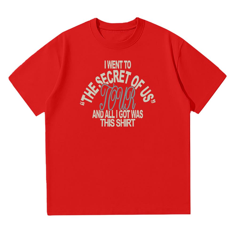 

Gracie Abrams The Secret of Us Tee Men Women Aesthetic Harajuku Short-sleeved Cotton T Shirt Male Summer O-Neck Oversize T-shirt S
