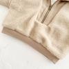 Winter Lambswool Hoodie for Babies - Thickened Velvet, High Collar, Long Sleeve