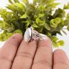 Selenite Gemstone 925 Sterling Silver Jewelry Handmade Statement Ring For Women RR-57-40