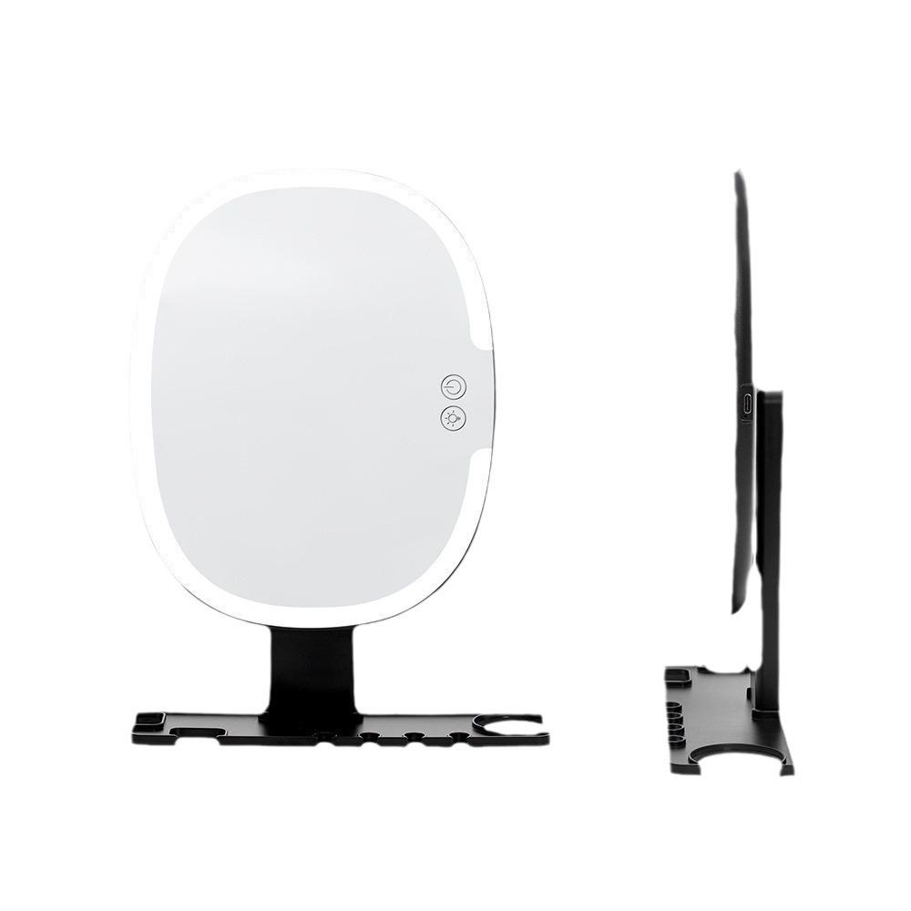 Shower-Proof LED Makeup & Shaving Mirror with Anti-Fog, Storage Shelf & Hooks